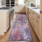 RELEANY Washable Area Rugs 2'x6' Non-Slip Modern Abstract Soft by RELEANY