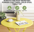 Bistro Table and Chairs Set of 2, 3 Piece Outdoor/Indoor Folding Patio Bistro - Image 6