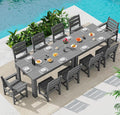 SERWALL HDPE Dining Set for 10 – 2 Tables, 8 Armless + 2 Armchairs. Includes 10 by SERWALL