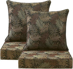 Outdoor Deep Seat & Back Cushion Set, 24 x 24 Inch Water Repellent and Fade by Supflourishia