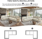 118" L-Shaped Sleeper Couch Bed - Image 5