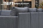 PURPLE LEAF 4 Pieces Patio Conversation Sets All Weather Outdoor Couch - Image 8