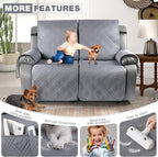 TAOCOCO 100% Waterproof Oversized Loveseat Recliner Cover, Non Slip Split Couch - Image 6