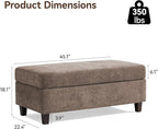 45 Inch Large Storage Ottoman Bench - Image 2