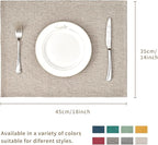 BALCONY & FALCON Placemats Set of 4 Faux Linen Cloth Place Mats Washable - Image 3