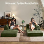 79" Convertible Sofa Bed with Fixed-Shape Frame & Removable Armrests, Modular - Image 2
