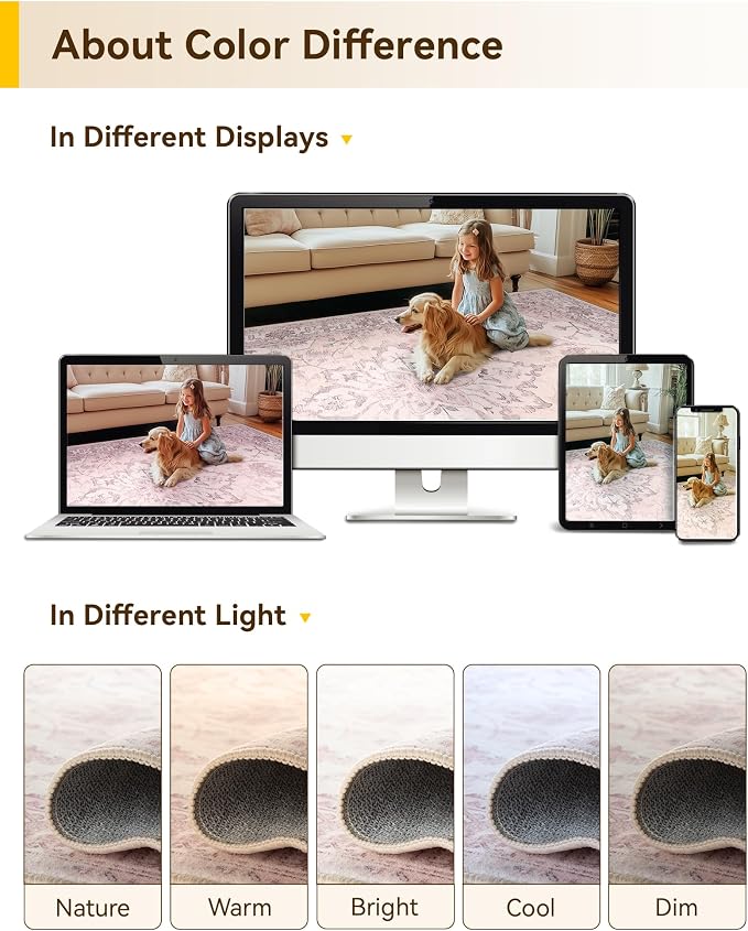 RELEANY Area Rugs 2'6"x5' Runner Rug Non Slip Washable - Image 7