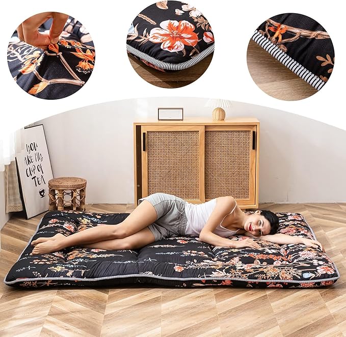MAXYOYO Japanese Futon Mattress Floor Mattress Sleeping Pad Foldable Mat Roll - Image 3