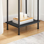 HOOBRO Side Table with Charging Station, Nightstand with 2-Layer Storage Shelves - Image 8
