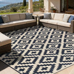 SAND MINE Reversible Mats, Plastic Straw Rug, Modern Area Rug, Large Floor Mat by SANDMIND