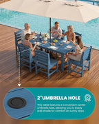 SERWALL Patio Dining Sets for 10 Person, HDPE Dining Set - Image 4