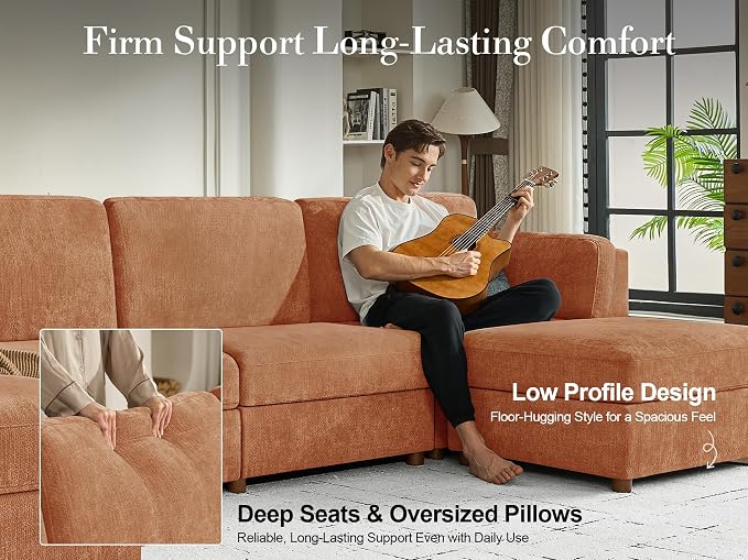 Oversized Modular Sectional Sofa, Solid Wood Frame Sofa, Removable Washable - Image 8