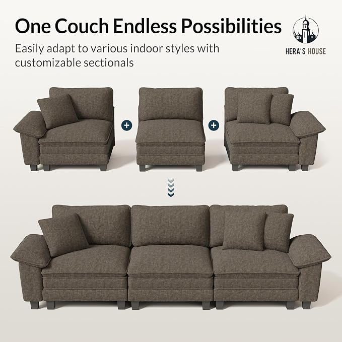 HERA'S HOUSE 158" Modular Sectional Sofa, Oversized U Shaped Couches - Image 7