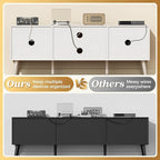 SUPERJARE TV Stand for 55 Inch TV, Entertainment Center - Image 5