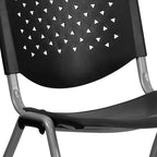 Flash Furniture HERCULES Series 880 lb. Capacity Black Plastic Stack Chair - Image 11