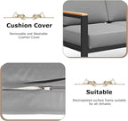 4-Piece Outdoor Patio Furniture Set, Metal Conversation Sofa Set - Image 5
