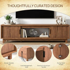 Alpen Fluted TV Stands for Living Room, Wood Television Media Cabinet for - Image 6