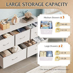 WLIVE Dresser for Bedroom with 5 Drawers, Wide Chest of Drawers, Fabric Dresser - Image 4
