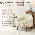 VINGLI 30.3" Wide Modern Barrel Accent Armchairs Set of 2 - Image 3