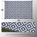 SAND MINE Reversible Mats, Plastic Straw Rug, Modern Area Rug, Large Floor Mat - Image 2