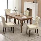 KCC Faux Leather Dining Chairs Set of 6, Upholstered High-end Tufted Dining - Image 10