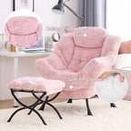 Tiita Lazy Chair with Ottoman, Comfy Leisure Sofa Armchair with Ottoman - Image 4
