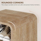 Shoe Cabinet with Bench, U-Shaped Shoe Storage Bench, Tall Shoes Cabinet with - Image 6