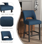 VKNOW Bar Stools Set of 2, Modern Counter Height Bar Stools - Image 9