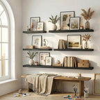 12 inch Deep Floating Shelves for Wall, 24 inch Wide Engineered Wood Wall - Image 7
