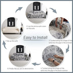 MYSKY HOME Sectional Couch Cover Deep Grey Abstract Geometric Sofa Covers - Image 5
