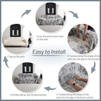 MYSKY HOME Boho Couch Cover for Dogs Washable Deep Grey Abstract Couch Sofa - Image 5