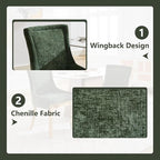 Upholstered Dining Chairs Set of 6, Modern Fabric Side Chairs - Image 5