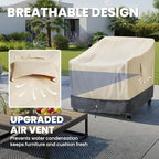 2 Pack Extra Heavy Duty Waterproof Patio Chair Covers - Image 6