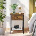 VECELO Nightstands Set of 2, Modern Bedside End Tables, Night Stands - Image 4