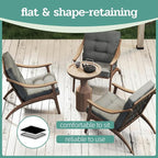 Outdoor Chair Cushions Set of 2, High Back Soft Seat Pad - Image 7