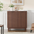 Fluted Cabinet with Storage, 2 Doors Sideboard Buffet, Mid Century Modern by FiveWillowise