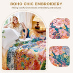 LUTBM Boho Throw Blanket for Bed Cotton Summer Blankets for Bedroom Living Room - Image 3