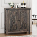 GarveeHome Small Storage Cabinet, Farmhouse Sideboard Buffet Cabinet - Image 3