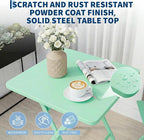 GarveeLife 3 Piece Outdoor Bistro Set, All Metal Patio Table and Chairs Set - Image 4