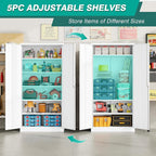 White Metal Storage Cabinet - Image 7
