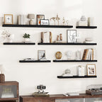 Fun Memories 16 Inch Floating Shelves Wall-Mounted, Engineered Wood Wall Shelves - Image 6