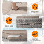 10-Seat Outdoor Wicker Patio Furniture Set - Image 6