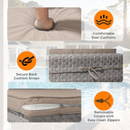 8-Seat Outdoor Wicker Patio Furniture Set - Image 7
