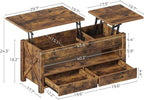 Seventable Coffee Table, 47.2" Lift Top Coffee Table - Image 3