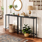 HOOBRO 2 Pack Narrow Console Table, 29.5" Small Entryway Table, Thin Long Sofa - Image 4