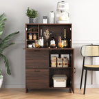 Foldable Desk Cabinet with Storage Drawers & Shelves - Image 6