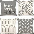 YCOLL Pillow Covers 16x16 Set of 4, Modern Sofa Throw Pillow Cover, Decorative by PillowCoversExpert