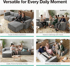 Novilla Modular Sectional Sofa, No Assembly Cloud Sectional Couch - Image 11