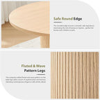 31.5" Round Dining Table for 2-4, Modern Farmhouse Kitchen Table - Image 4