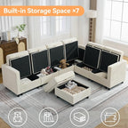 104'' V Shaped Modular Sofa, Sectional Couch - Image 3